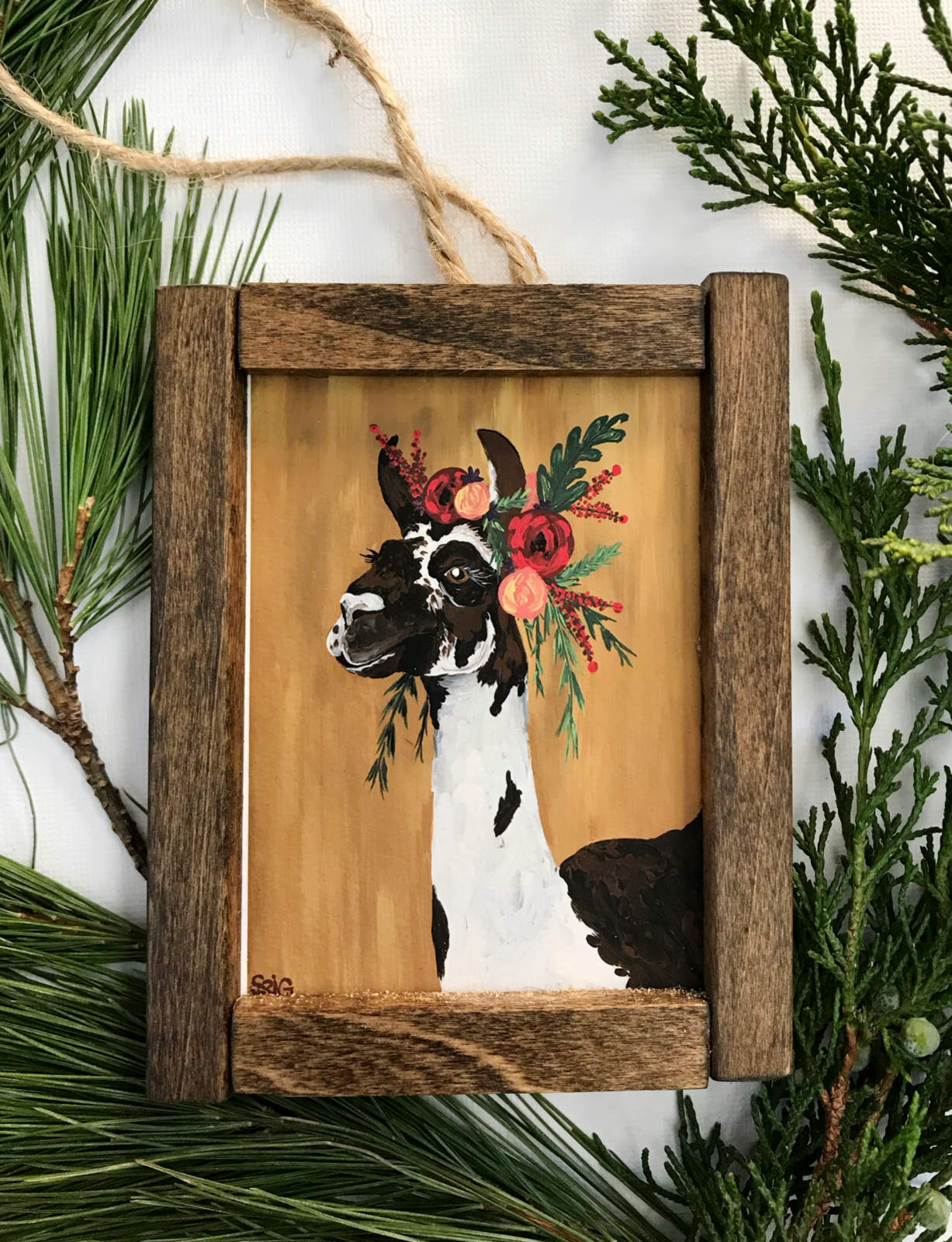 lana mini giclée framed ornament - Spring Whitaker